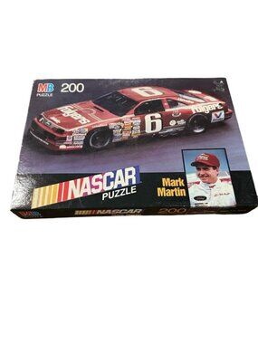 Mark Martin NASCAR 200-Piece Puzzle By Milton Bradley 1990 Ages 7+